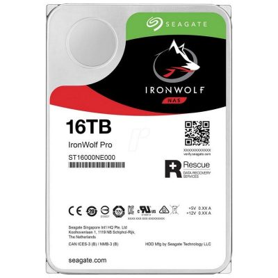 Seagate IronWolf Pro 3.5″ NAS 16TB SATA 3