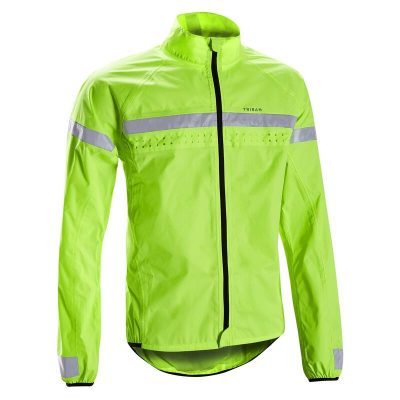 Chaqueta impermeable CICLISMO hombre TRIBAN RC 120 visible EN1150