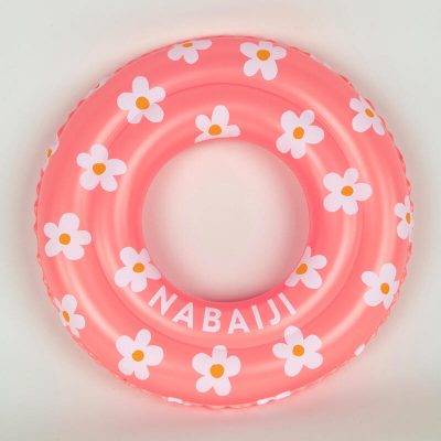 Flotador Piscina Rosa Estampado Flores Hinchable 51 cm