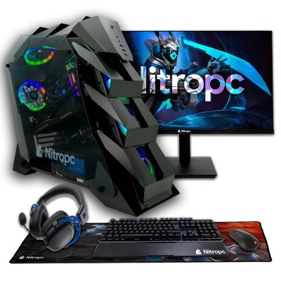 NitroPc – Sobremesa Gaming Nitropc Pack Nitro Plus v2, Ryzen 9, 32GB, 2TB SSD, RTX 4080 SUPER 16GB + Accesorios.