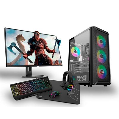 PC Racing AMD Ryzen 5 5600G/16GB/480GB SSD/RTX 3050+ Pantalla 24″ FullHD + Teclado + Ratón