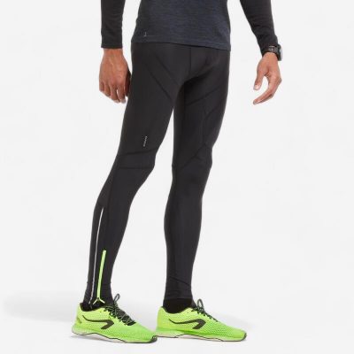 Mallas running térmica compresión Hombre Kiprun negro