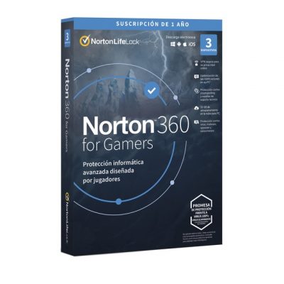 Norton – Norton 360 for Gamers 3 dispositivos / 1 año de suscripción.