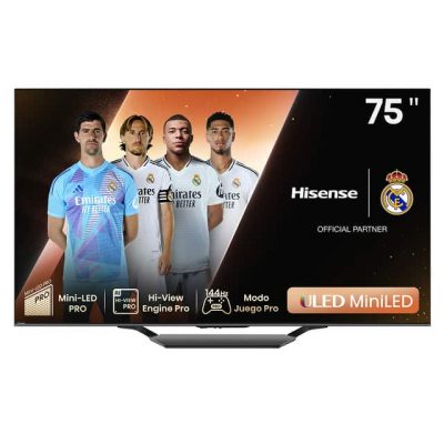 Hisense – TV MiniLED 190cm (75′) Hisense 75U7NQ UHD 4K Smart TV.