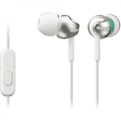 Sony MDR-EX110AP Auriculares con Micrófono Blanco