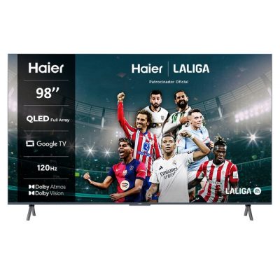 Haier – TV QLED 247cm (98′) Haier H98S900UX 4K UHD, Full Array, Smart Google TV, Dolby Vision, Dolby Atmos.