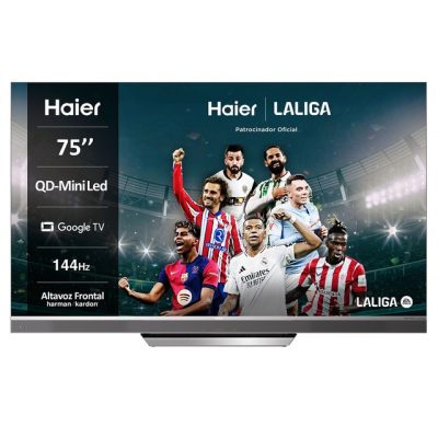 Haier – TV QLED MiniLED 190cm (75′) Haier H75M95EUX M95E Series, UHD 4K, Smart Google TV, Dolby Vision, Harman Kardon.