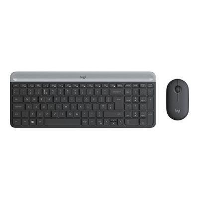 Logitech – Teclado + ratón inalámbricos Logitech Slim Combo MK470.