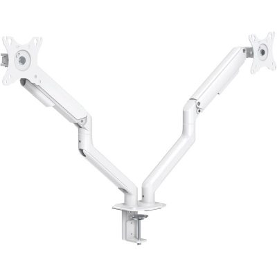 TooQ DB4132TNR-W Soporte de Mesa Giratorio/Inclinable para 2 Monitores 17″-25″ VESA 100×100 Máx 9Kg