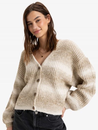 Marble Tiles – Jersey Abierto con Botones para Mujer