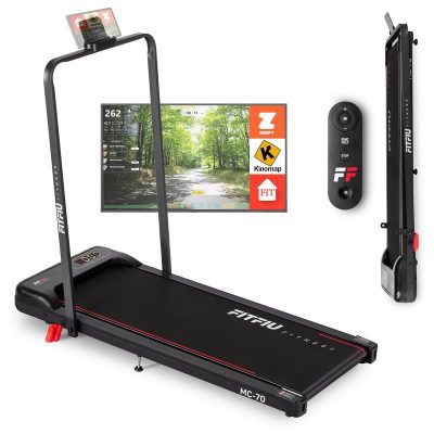 FITFIU Fitness MC-70 Cinta de Correr Plegable Manillar Abatible, Inclinación Fija 5º, Vel. Máx. 10km/h