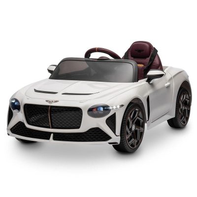 Playkin Coche Eléctrico con Licencia Oficial Bentley 12V Blanco
