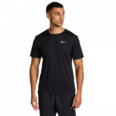 Nike Miler Hombre Camisetas – Negro – Talla L – Poly Jersey