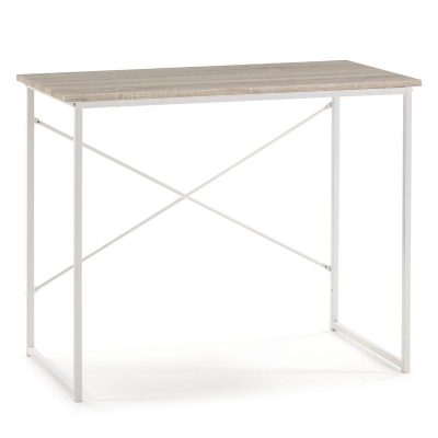 VS Venta-Stock Cáceres Mesa de Oficina 90x50x74cm Roble/Blanco