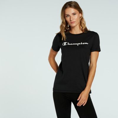 Champion Legacy – Negra – Camiseta Mujer talla S