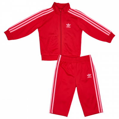 Adidas Firebird Bebé Chándales – Rojo – Talla 57 – 62 CM – Poly Tricot