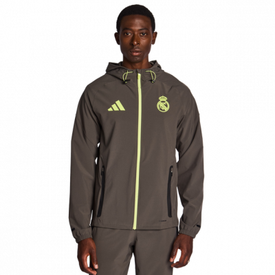Adidas Real Madrid Hombre Tops de pista – Gris – Talla XL – Poly Woven