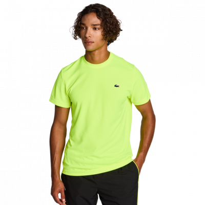 Lacoste Small Croc Logo Stripe Hombre Camisetas – Amarillo – Talla S