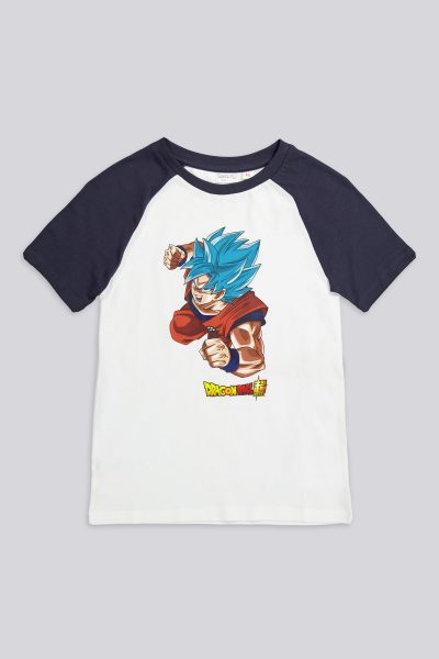 Camiseta Super Goku – Blanco – Niño Dragon Ball talla 12