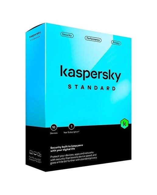 Kaspersky – Kaspersky Standard, 10 dispositivos, 1 año de suscripción.