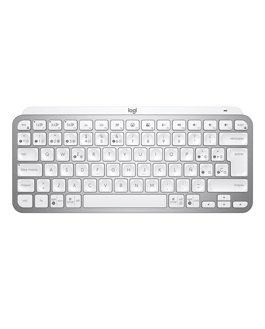 Logitech – Teclado inalámbrico Logitech MX Keys Mini Gris pálido.