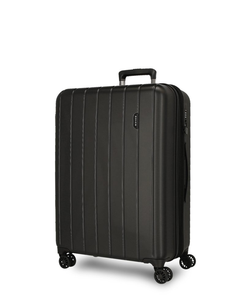 Movom – Maleta grande 78 cm expandible movom wood abs con capacidad de 108l antracita.