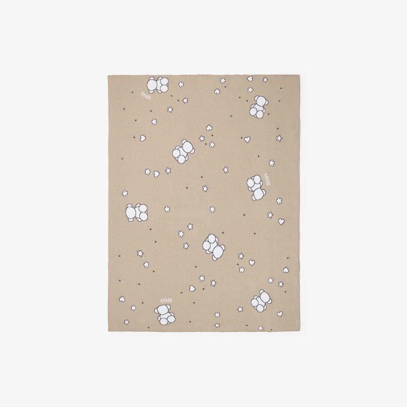Tous – Manta para mini cuna o cuna 78×104 cm Tous Baby con estrellitas y osos Bold Bear.