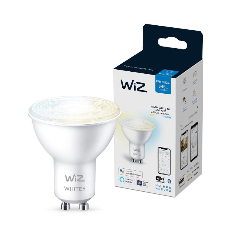 WiZ – Bombilla inteligente WiZ LED Regulable Blancos 50W GU10 WiFi y Bluetooth (Reacondicionado A estrenar).