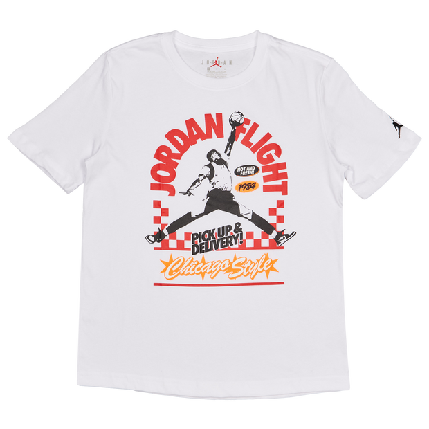 Jordan Deep Dish Niños Camisetas – Blanco – Talla 147 – 158 CM – Tejido Jersey de algodón