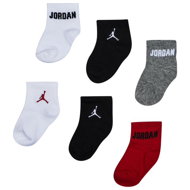 Jordan Kids Ankle 6 Pack Unisex Calcetines – Negro – Talla 12 – 24 MONTHS