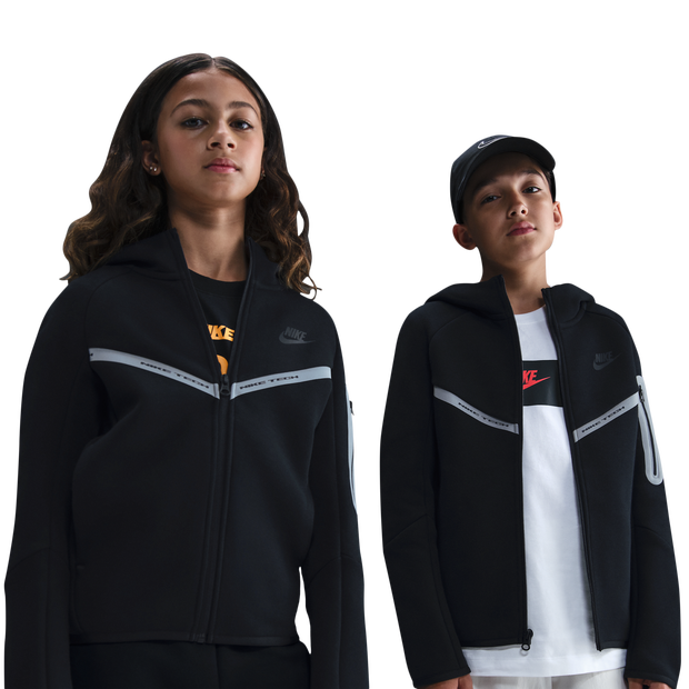 Nike Tech Fleece Niños Sudaderas – Negro – Talla 137 – 147 CM – Poly Fleece