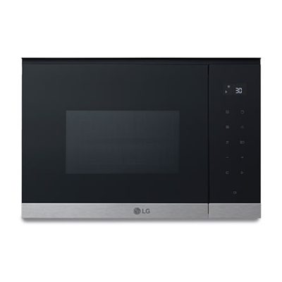 Microondas Grill Integrable| LG MG7Z2593D, 900W, 25L, cristal negro + acero – MG7Z2593D