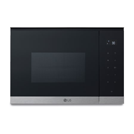 Microondas Grill Integrable| LG MG7Z2593D, 900W, 25L, cristal negro + acero – MG7Z2593D
