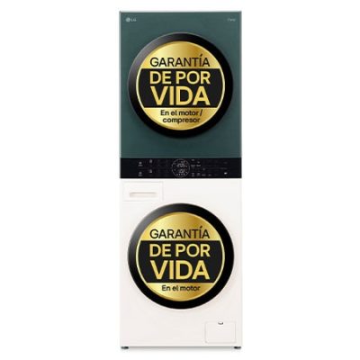 Outlet Washtower LG |Direct Drive con inteligencia artificial, Bomba de calor Dual Inverter, 12kg lavado, 10kg secado, 1400rpm, clasificación A-10/C, Beige y Verde – WT1210EGF.OUTLET | LG ES