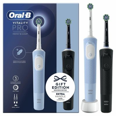 Cepillo de dientes oscilante Braun Oral-B Vitality Pro Duo 3 Modos 2 Cabezales Temporizador