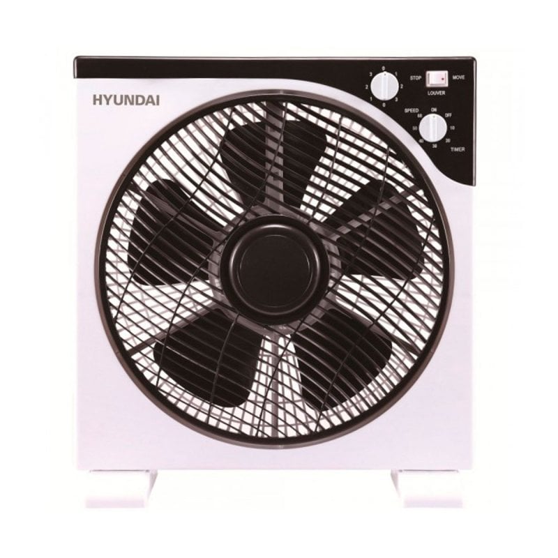 Hyundai HYVBF30LUX Box Fan Ventilador de Suelo Blanco/Negro 45W 30cm