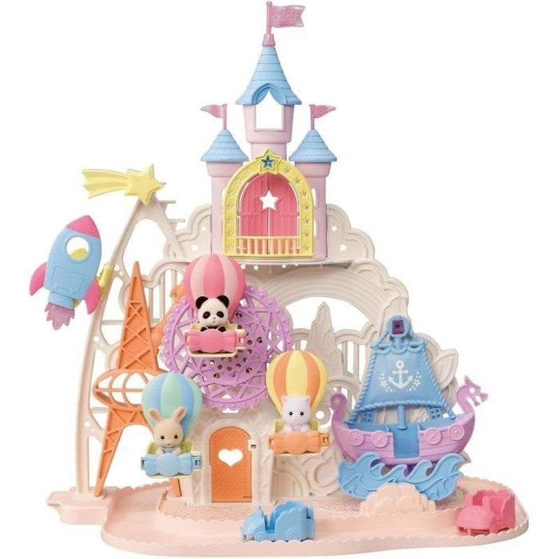 Parque de Diversiones de Hadas Sylvanian Families 5537 – 3 Bebés Articulados y 4 Mundos Temáticos