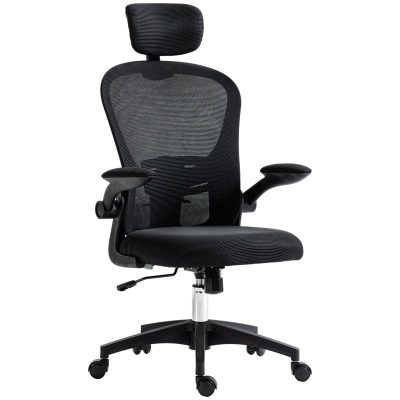 Silla De Oficina Giratoria De Malla Vinsetto 62x64x112-120 Cm Negro