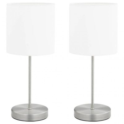 VidaXL Pack 2 Lámparas de Mesa Táctiles E14 Blanco